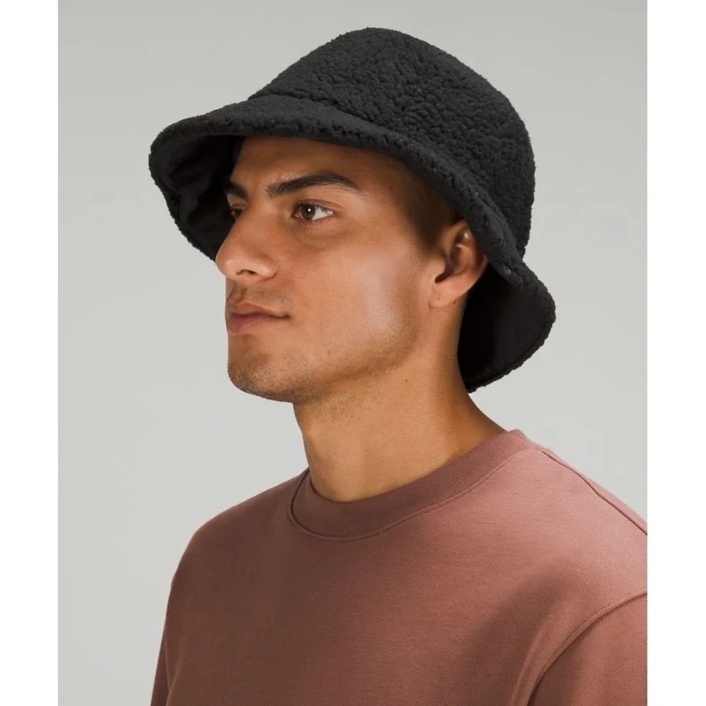 Lululemon Textured Fleece Bucket Hat Hat Black Buckle S/M